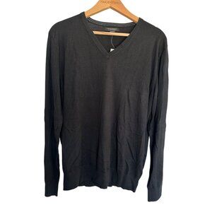 Banana Republic Men's L Luxury Blend Silk Cashmere V-Neck Sweater NEW Office